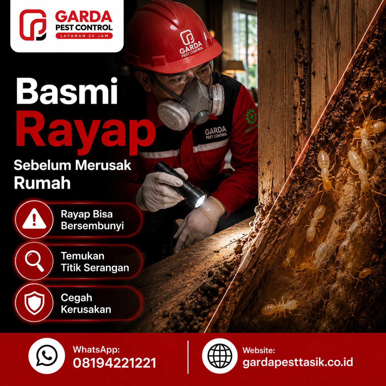 Jasa Suntik Rayap Tasikmalaya untuk Rumah & Bangunan