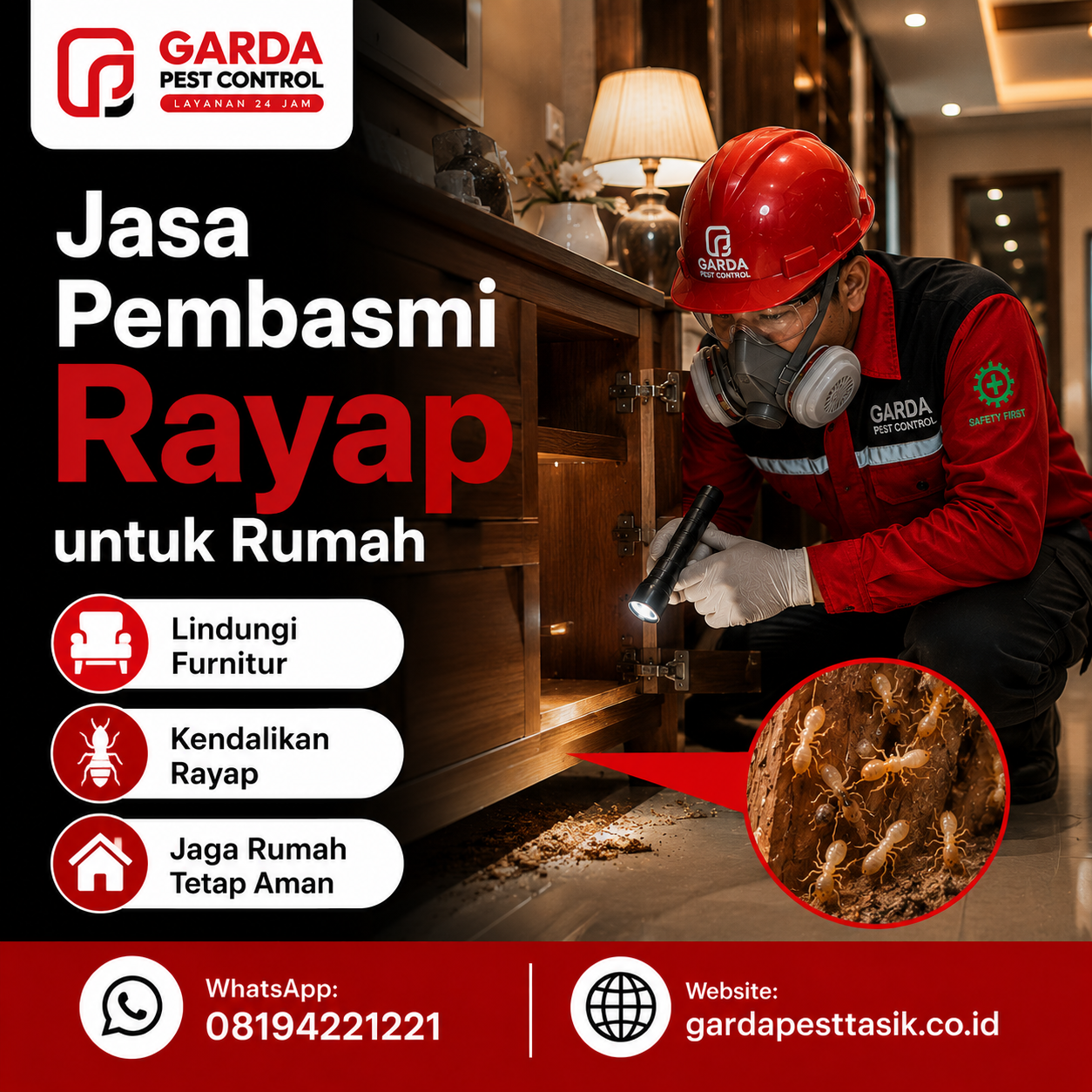 Jasa Suntik Rayap Tasikmalaya untuk Rumah & Bangunan