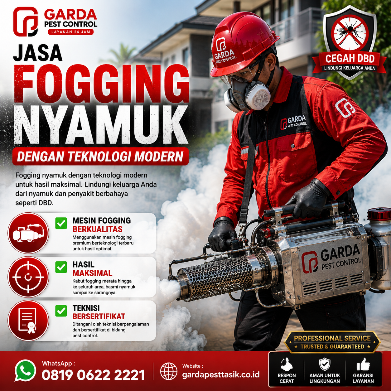 Layanan Jasa Fogging Nyamuk Rumah di Tasikmalaya: Pembasmi Nyamuk DBD Aman dan Cepat